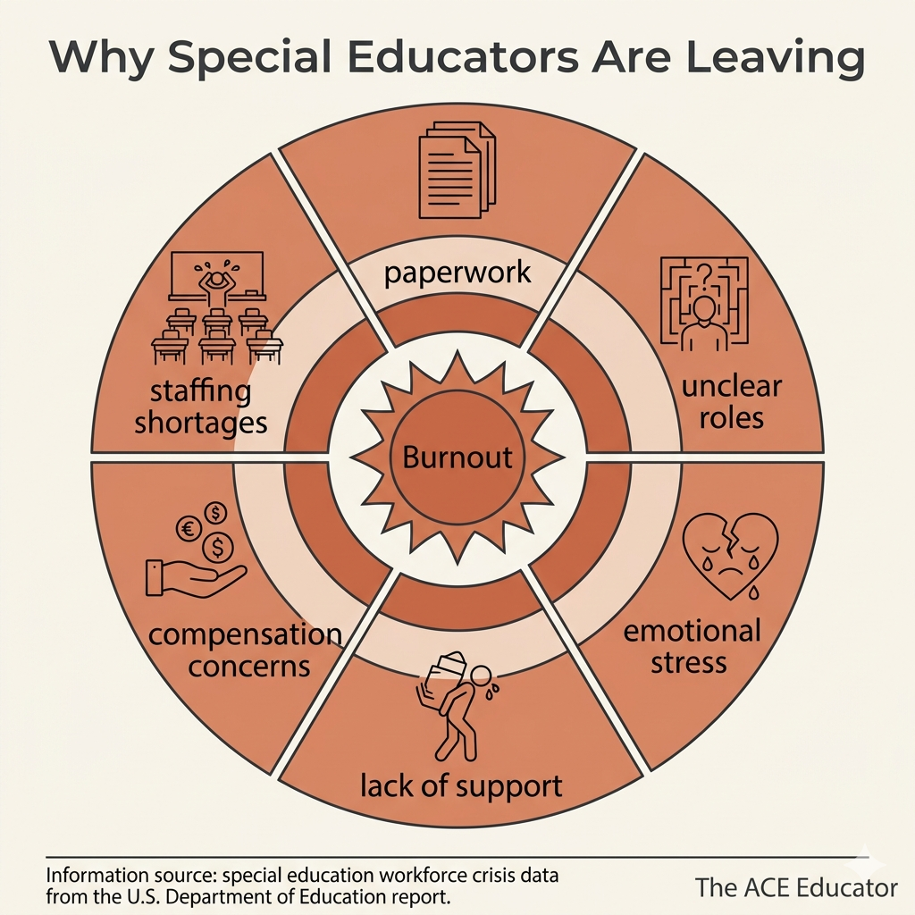 Educator burnout cycle visual
