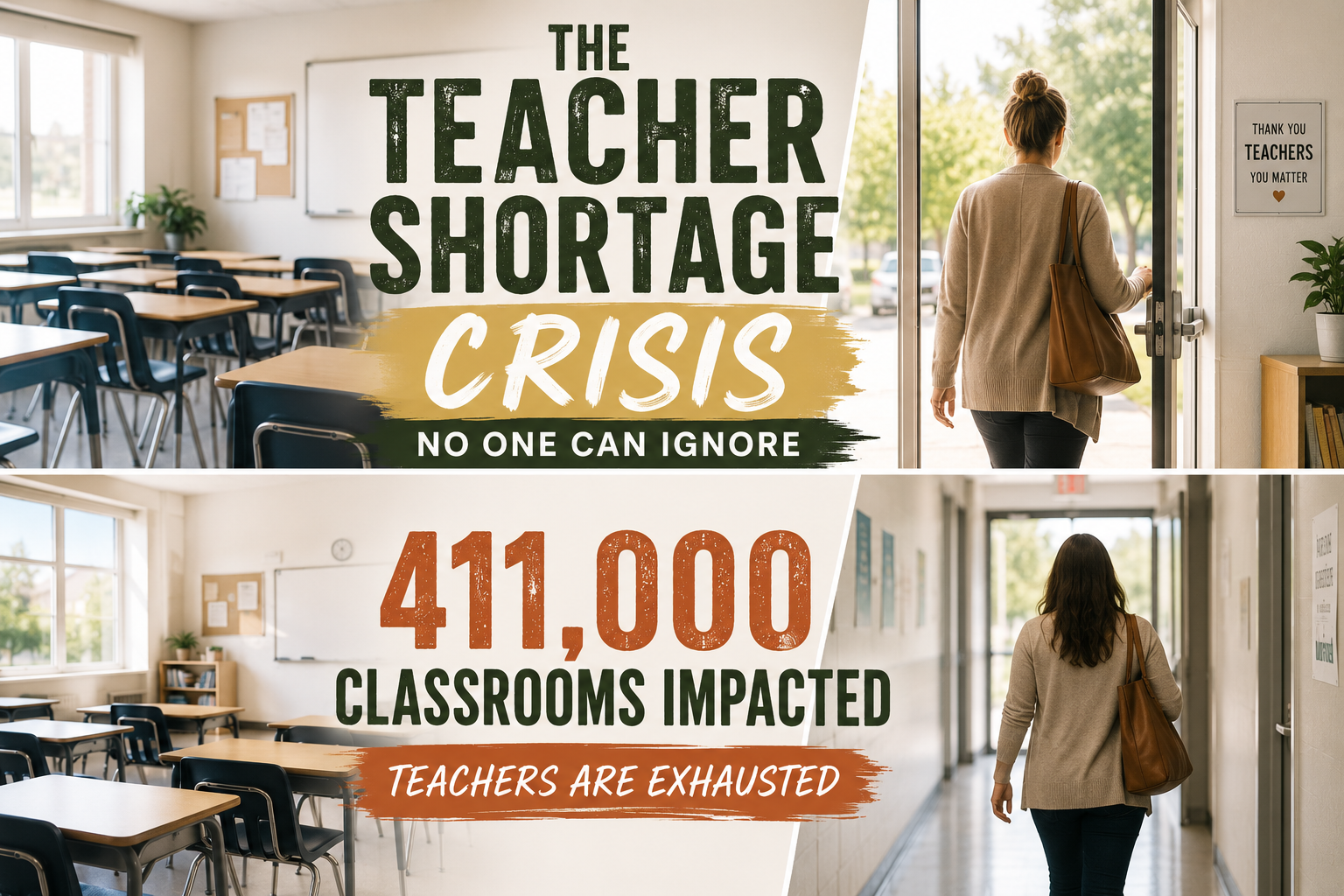 Teacher shortage crisis and impacted classrooms